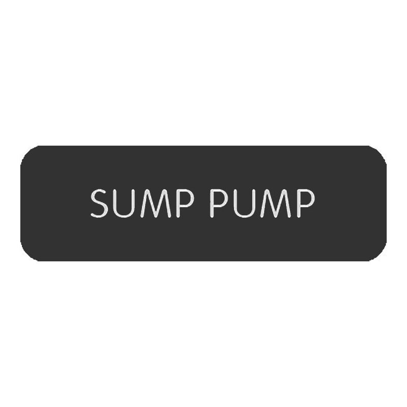 Blue SeaLarge Format Label - "Sump Pump" [8063-0410]-Switches & Accessories-JadeMoghul Inc.