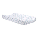 Blue Sky Quatrefoil Changing Pad Cover-SKY BLUE-JadeMoghul Inc.