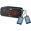 Bluetooth(R) Dual Alarm Clock Radio with 2 USB Charge Ports-Clocks & Radios-JadeMoghul Inc.