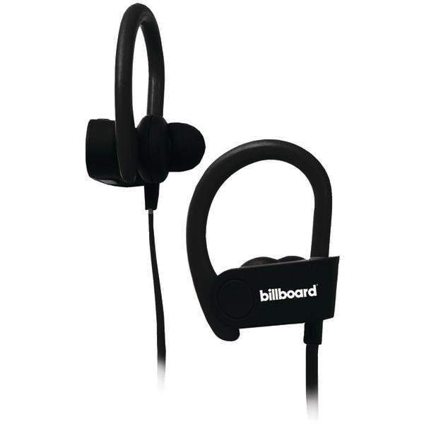 Bluetooth(R) Earhook Earbuds with Microphone (Black)-Headphones & Headsets-JadeMoghul Inc.