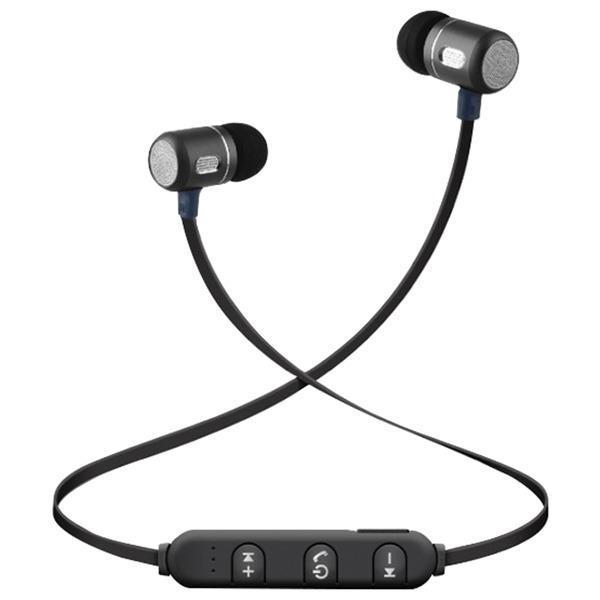 Bluetooth(R) Isolation Earphones with Metal Magnet, Microphone & Remote-Headphones & Headsets-JadeMoghul Inc.