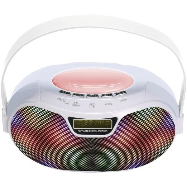 Bluetooth(R) Portable Rechargeable Speaker (White)-Bluetooth Speakers-JadeMoghul Inc.
