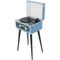 Bluetooth(R) Retro Turntable with Stand & FM Radio (Blue)-Turntables-JadeMoghul Inc.
