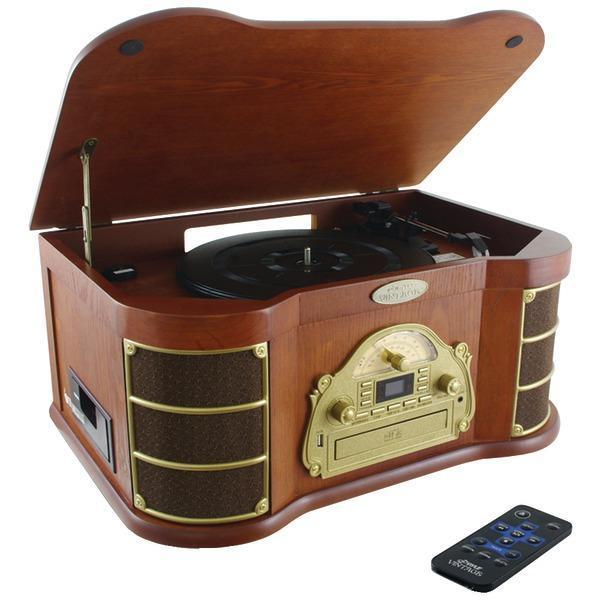 Bluetooth(R) Vintage-Style Turntable-Turntables-JadeMoghul Inc.