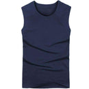 Body Compression Sleeveless Summer Vest / Under Top Tees-O neck Blue-S-JadeMoghul Inc.