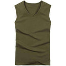 Body Compression Sleeveless Summer Vest / Under Top Tees-V neck Army-S-JadeMoghul Inc.
