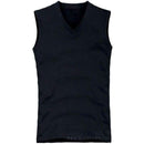 Body Compression Sleeveless Summer Vest / Under Top Tees-V neck Black-S-JadeMoghul Inc.