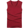 Body Compression Sleeveless Summer Vest / Under Top Tees-V neck Wine-S-JadeMoghul Inc.