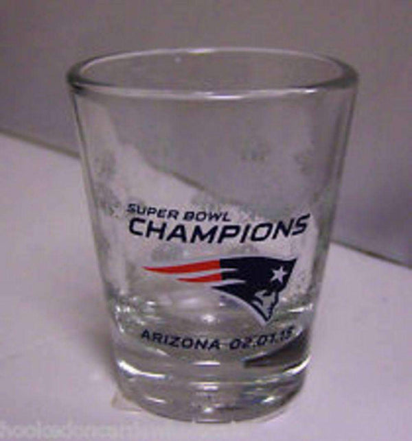 Boelter 2-Ounce Satin Etch Shot Glass - NFL New England Patriots Super Bowl 49 Champs-Party Goods/Housewares-JadeMoghul Inc.