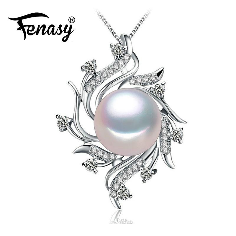 Bohemian Necklace Pearl Jewelry necklaces & pendants Pearl brand fashion necklace women Natural pearl necklace,FENASY-White-JadeMoghul Inc.