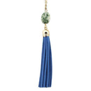 Boho Velvet Long Tassel Necklace 2016 Summer Style Leather Tassel Natural Stone Necklace for Women Sweater Chain Fashion Jewelry-N3461 Gold Blue-76cm-JadeMoghul Inc.