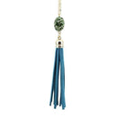 Boho Velvet Long Tassel Necklace 2016 Summer Style Leather Tassel Natural Stone Necklace for Women Sweater Chain Fashion Jewelry-N3461 Gold Teal-76cm-JadeMoghul Inc.