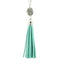 Boho Velvet Long Tassel Necklace 2016 Summer Style Leather Tassel Natural Stone Necklace for Women Sweater Chain Fashion Jewelry-N3461 Silver Mint-76cm-JadeMoghul Inc.