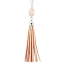 Boho Velvet Long Tassel Necklace 2016 Summer Style Leather Tassel Natural Stone Necklace for Women Sweater Chain Fashion Jewelry-N3461 Silver Pink-76cm-JadeMoghul Inc.