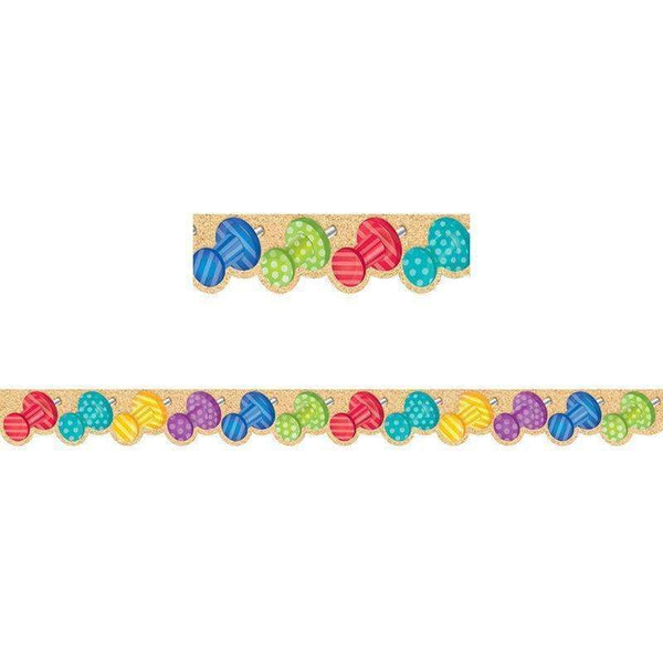 BOLD BRIGHT PUSH PINS BORDER-Learning Materials-JadeMoghul Inc.