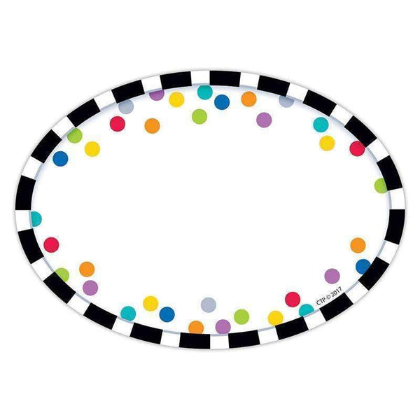 BOLD BRIGHT STRIPES/DOTS LABELS-Learning Materials-JadeMoghul Inc.