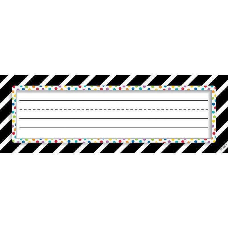 BOLD STRIPES/DOTS NAMEPLATES-Learning Materials-JadeMoghul Inc.