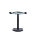 Boli End Table, Map Glass & Black-Side Tables and End Tables-Glass & Black-Glass Metal-JadeMoghul Inc.