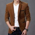 BOLUBAO 2017 New Arrival Brand Clothing Spring Blazer Men Fashion Slim Fit Masculine Blazers Mens Casual Solid Color Male Suits-X06 Khaki-M-JadeMoghul Inc.