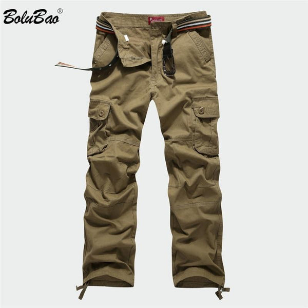 BOLUBAO 2018 New Cargo Pants Men Multi Pockets Pants Military Camouflage Track Pants Trousers Mens Elastic Waist Pant Men-Amry Yellow-29-JadeMoghul Inc.