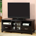 Bomont 63" Tv Console Contemporary Style, Espresso Finish-Entertainment Centers and Tv Stands-Espresso-Tempered Glass Solid Wood Wood Veneer & Others-JadeMoghul Inc.
