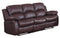 Bonded Leather Recliner Sofa, Brown-Living Room Furniture-Brown-Leather Metal-JadeMoghul Inc.