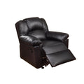 Bonded Leather Rocker/Recliner, Black-Recliner Chairs-Black-Hardwood Bonded Leather Color: Black-JadeMoghul Inc.