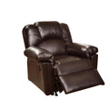 Bonded Leather Rocker/Recliner, Brown-Recliner Chairs-Brown-Hardwood Bonded Leather Color: Espresso-JadeMoghul Inc.