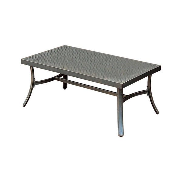 Bonquesha I Contemporary Style Metal Coffee Table, Distressed Black-Coffee Tables-Distressed Black-Metal-JadeMoghul Inc.