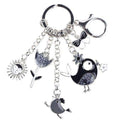 Bonsny 2016 Enamel Alloy Fish Chicken Marvel Alloy Key Chain For Women Girl Bag Keychain Charm Pendant Jewelry Aceessorie-Gray-JadeMoghul Inc.