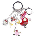 Bonsny 2016 Enamel Alloy Fish Chicken Marvel Alloy Key Chain For Women Girl Bag Keychain Charm Pendant Jewelry Aceessorie-Red-JadeMoghul Inc.