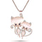 Bonsny Cat Necklace Long Pendant Brand Crystal Chain New 2015 Zinc Alloy Girl Women Fashion Jewelry Statement Accessories--JadeMoghul Inc.