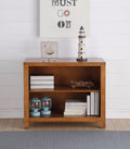Book Cases Simple Looking Wooden Bookcase, Cherry Oak Brown Benzara