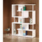 Book Cases Splendid white bookcase With Chrome Support Beams Benzara