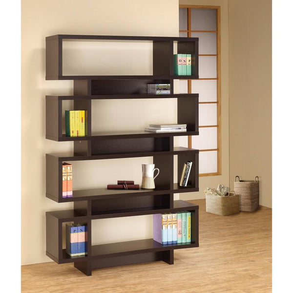 Book Cases Stupendous Wooden Bookcase With Open Shelves, Brown Benzara