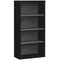 Bookshelves Black Bookshelf - 11'.75" x 23'.75" x 47'.5" Black, Grey, Particle Board, Adjustable Shelves - Bookshelf HomeRoots