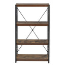 Bookshelves Bookshelf - 23'.62" X 11'.02" X 42'.51" Weathered Oak Bookcase HomeRoots