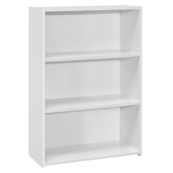 Bookshelves White Bookshelf - 11'.75" x 24'.75" x 35'.5" White, 3 Shelves - Bookcase HomeRoots