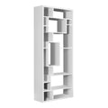 Bookshelves White Bookshelf - 11'.75" x 31'.5" x 72" White, Particle Board, Hollow-Core - Bookcase HomeRoots