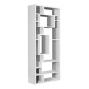 Bookshelves White Bookshelf - 11'.75" x 31'.5" x 72" White, Particle Board, Hollow-Core - Bookcase HomeRoots