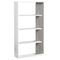 Bookshelves White Bookshelf - 9" x 31'.5" x 55'.75" White, Grey, Particle Board - Bookshelf HomeRoots