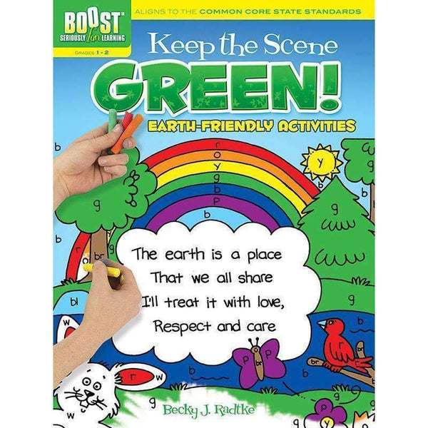 BOOST KEEP THE SCENE GREEN COLORING-Learning Materials-JadeMoghul Inc.