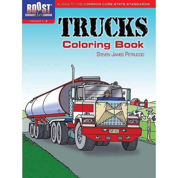 BOOST TRUCKS COLORING BOOK GR 1-2-Learning Materials-JadeMoghul Inc.