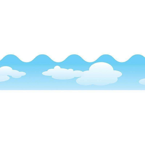 BORDER CLOUDS SCALLOPED-Learning Materials-JadeMoghul Inc.