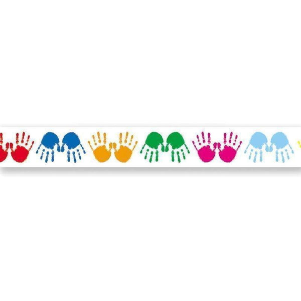 BORDER COLORFUL HANDPRINTS STRAIGHT-Learning Materials-JadeMoghul Inc.