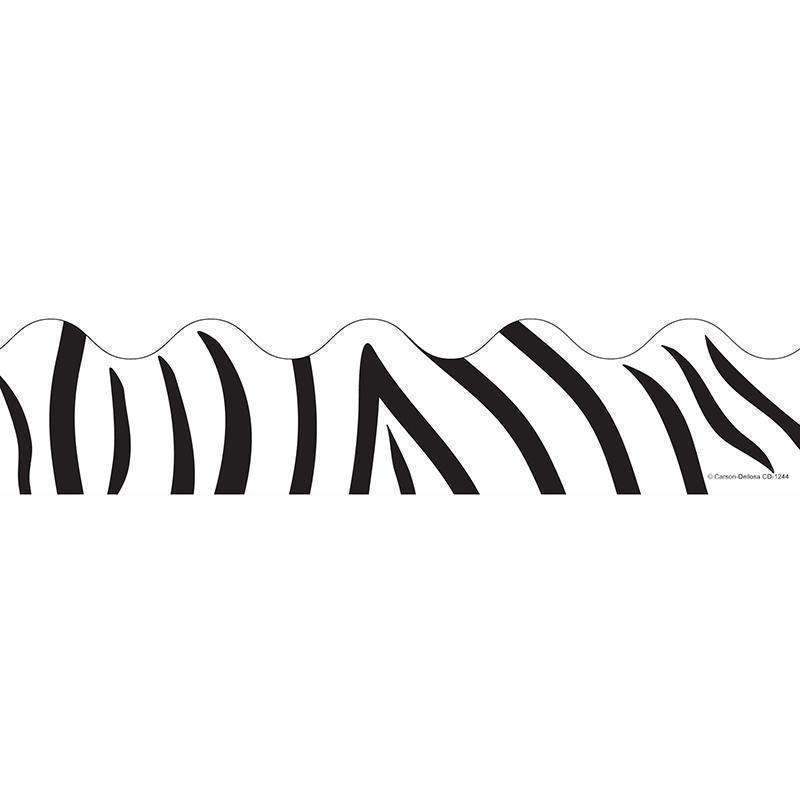 BORDER ZEBRA PRINT SCALLOPED-Learning Materials-JadeMoghul Inc.