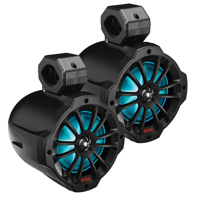 Boss Audio 6.5" Amplified Wake Tower Multi-Color Illuminated Speakers - Black [B62RGB]-Speakers-JadeMoghul Inc.