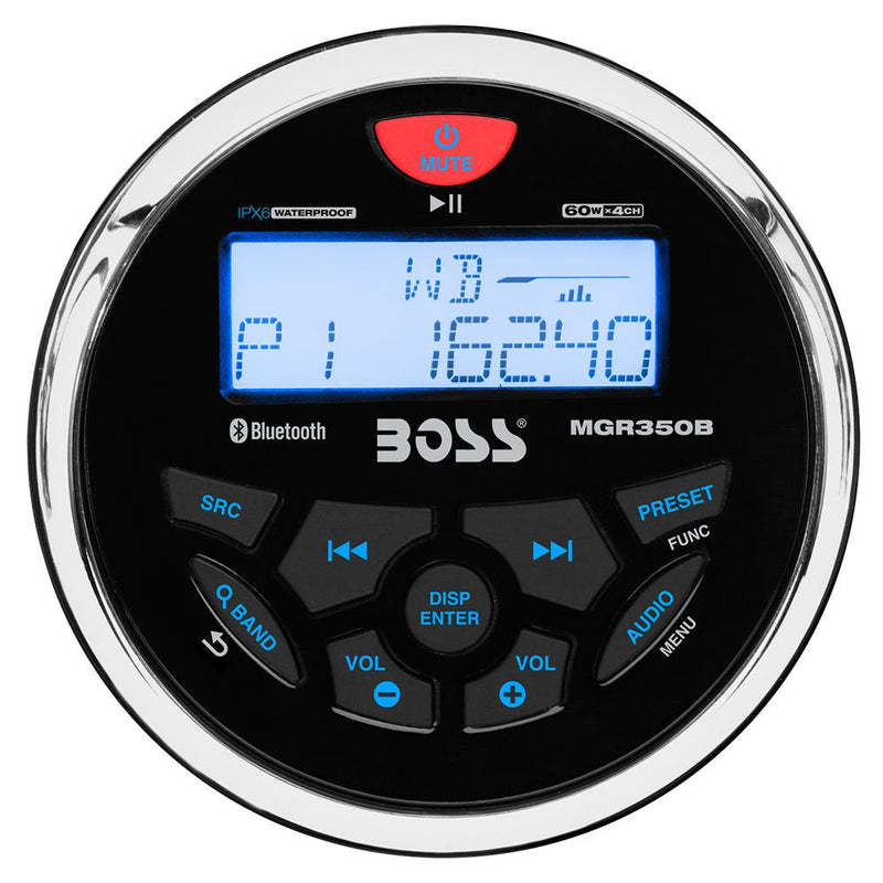 Boss Audio MGR350B Marine Gauge Style Radio - MP3-CD-AM-FM-RDS Receiver [MGR350B]-Stereos-JadeMoghul Inc.