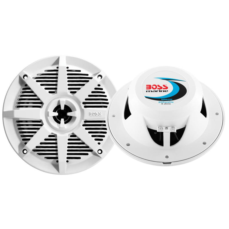 Boss Audio MR62W 6.5" 2-Way 200W Marine Speaker - White - Pair [MR62W]-Speakers-JadeMoghul Inc.