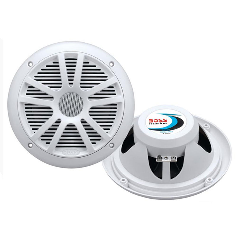 Boss Audio MR6W 6.5" Dual Cone Marine Coaxial Speaker (Pair) - 180W - White [MR6W]-Speakers-JadeMoghul Inc.